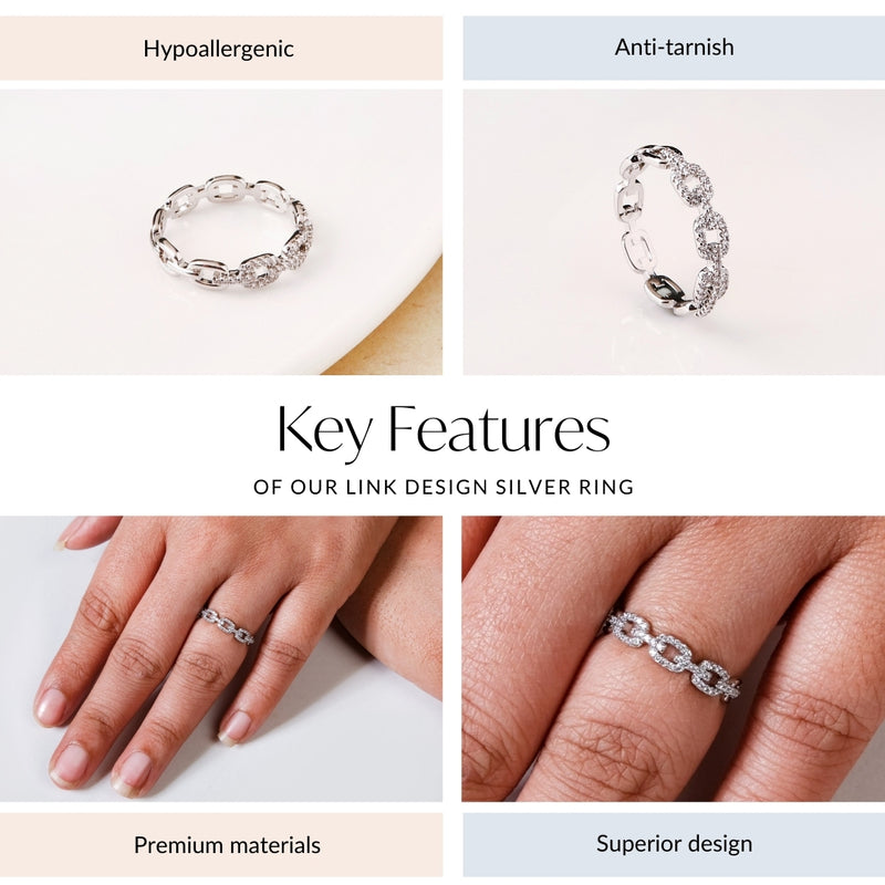 Link Design Silver Ring