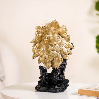 Regal Lion Decor Showpiece Gold