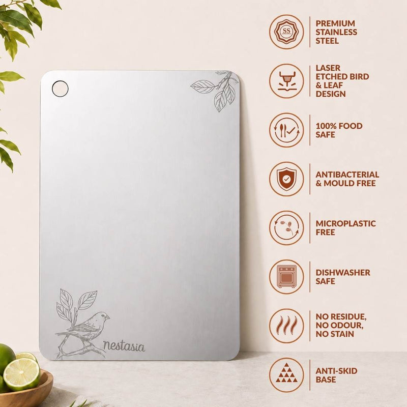 Little Bird Stainless Steel Chopping Board 35x25cm
