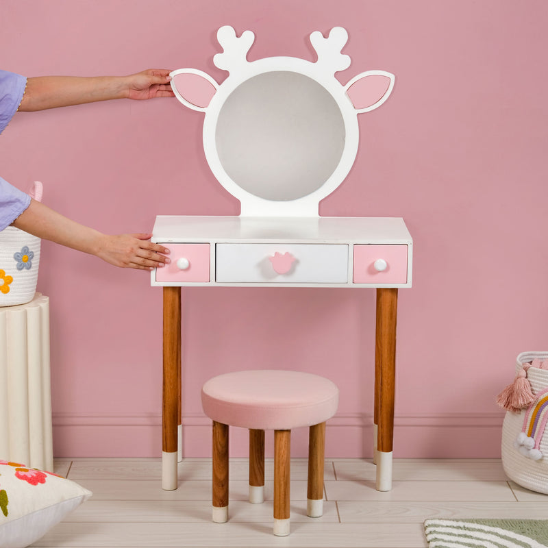 Little Deer Pretend Play Dressing Table