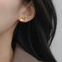 Little Miss Ginkgo Earrings Gold