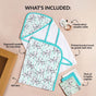 Zebra Baby Hamper With Swaddle Towel Napkin Rattle Set Of 6