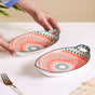 Orange And Green Mandala Snack Platter Set Of 2