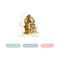 Lord Ganesh Pure Brass Statue For Puja Room 9cm