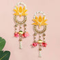 Lotus Charm Wall Hanging Set Of 2 In Yellow