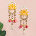 Lotus Charm Wall Hanging Set Of 2 In Yellow