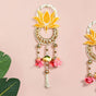 Lotus Charm Wall Hanging Set Of 2 In Yellow