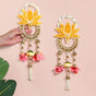 Lotus Charm Wall Hanging Set Of 2 In Yellow