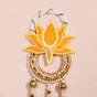 Lotus Charm Wall Hanging Set Of 2 In Yellow