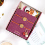 Lotus Rakhi Gift Set Of 4 With Box And Card