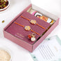 Lotus Rakhi Gift Set Of 4 With Box And Card