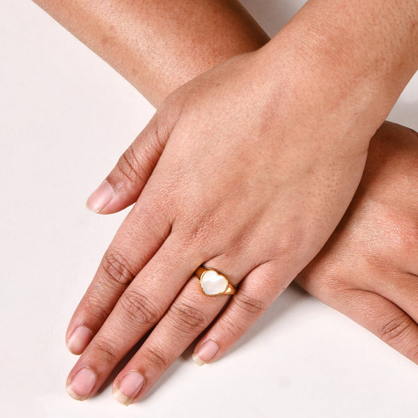 Lustrous Love Gold Ring