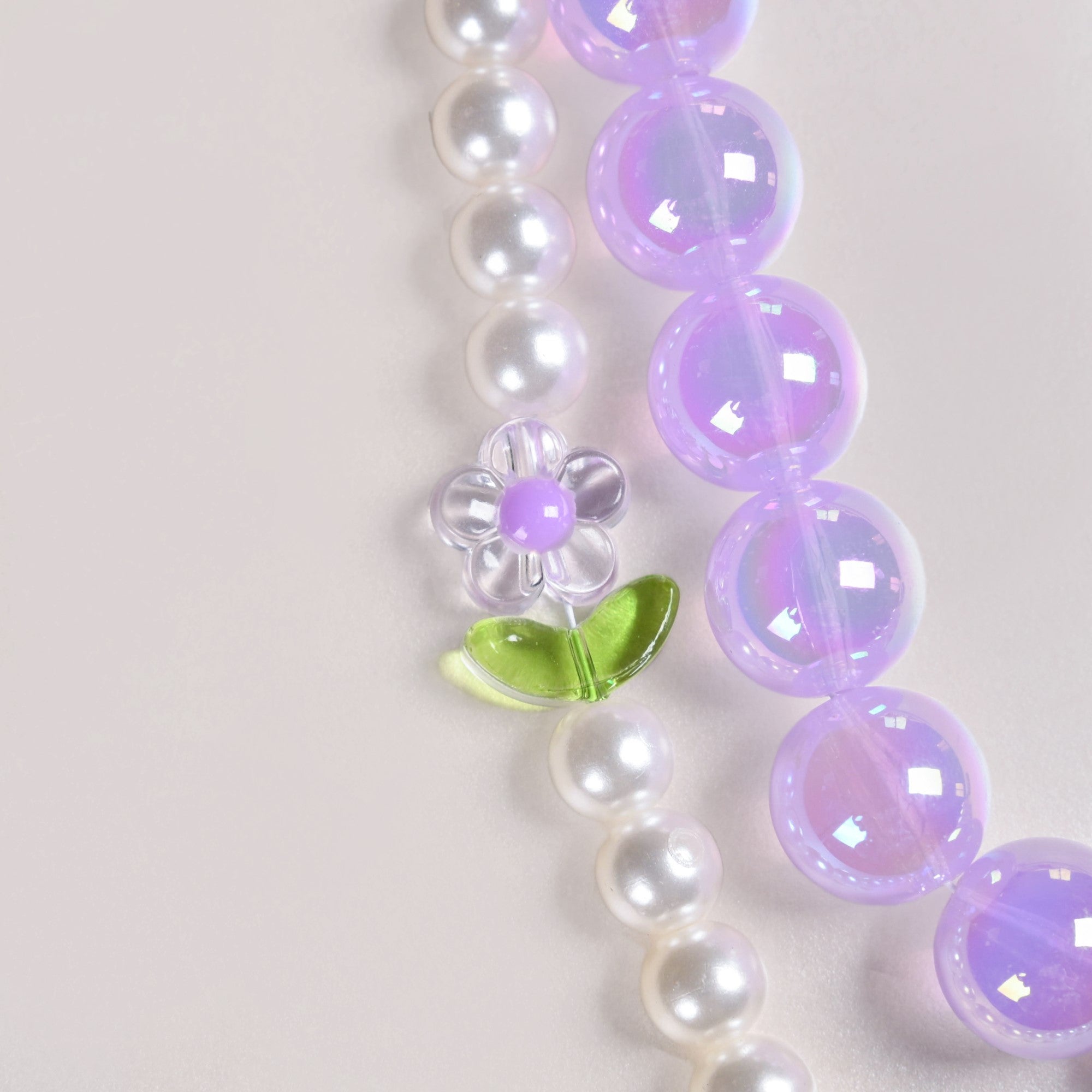 Lucky Lavender Pearl Beaded Keyring Online - Premium Keychain