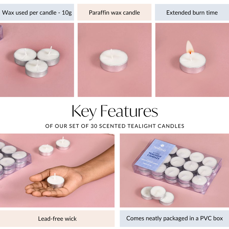 Sunshine Spritz Scented Tealight Candles Set Of 30