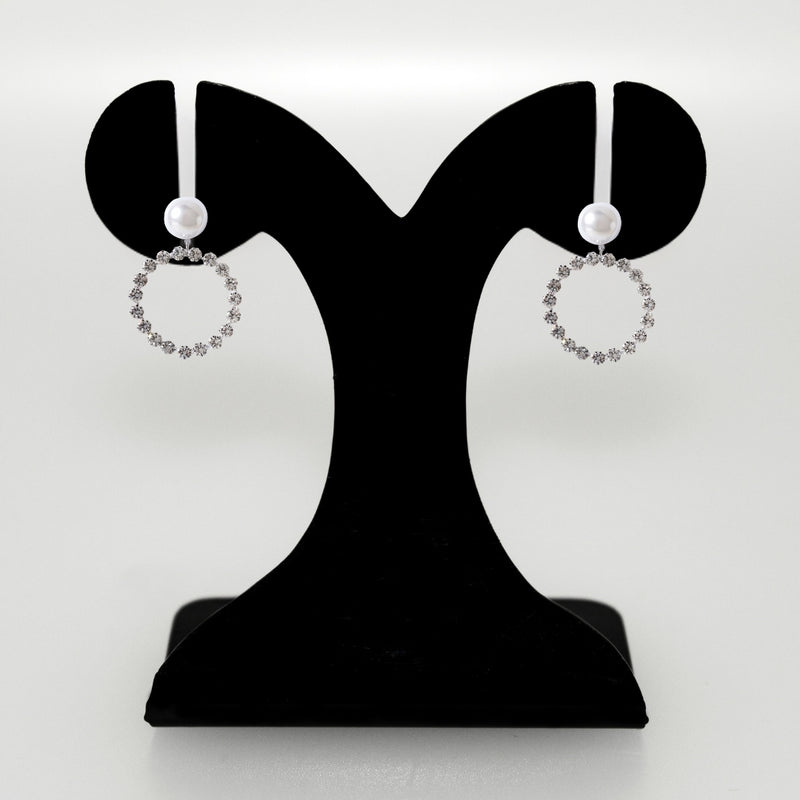 Lunar Sparkle Hoop Danglers