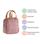 Designer Thermal Insulated Lunch Bag Pink