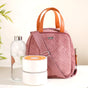 Designer Thermal Insulated Lunch Bag Pink