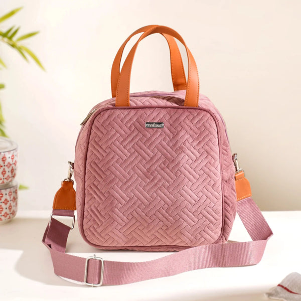 Designer Thermal Insulated Lunch Bag Pink