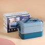 Double Decker Lunch Box For Office Blue 1400ml