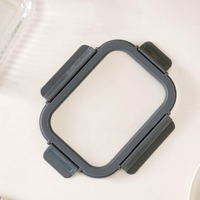 Rectangle Glass Lock Box Set Of 2 Fluted 640ml