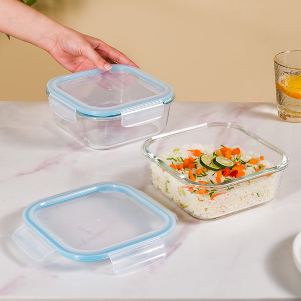 Glass Storage Container Box Set Of 2 1200ml Online - Premium Lunch Box ...