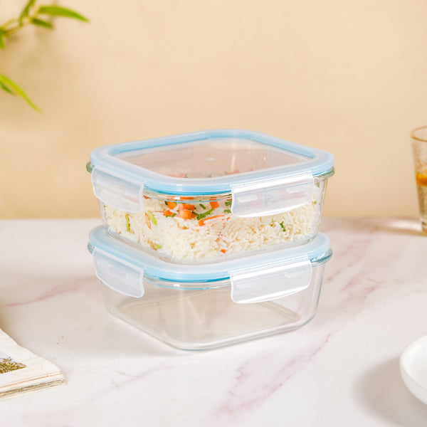 Glass Storage Container Box Set Of 2 1200ml Online - Premium Lunch Box ...