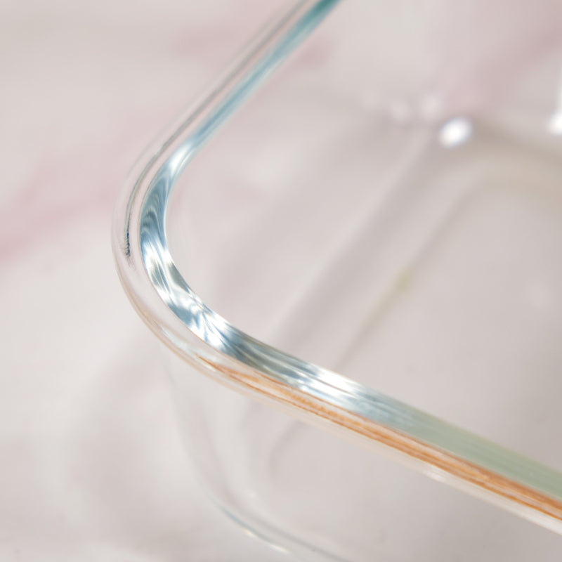 Glass Storage Container Box Set Of 2 1200ml