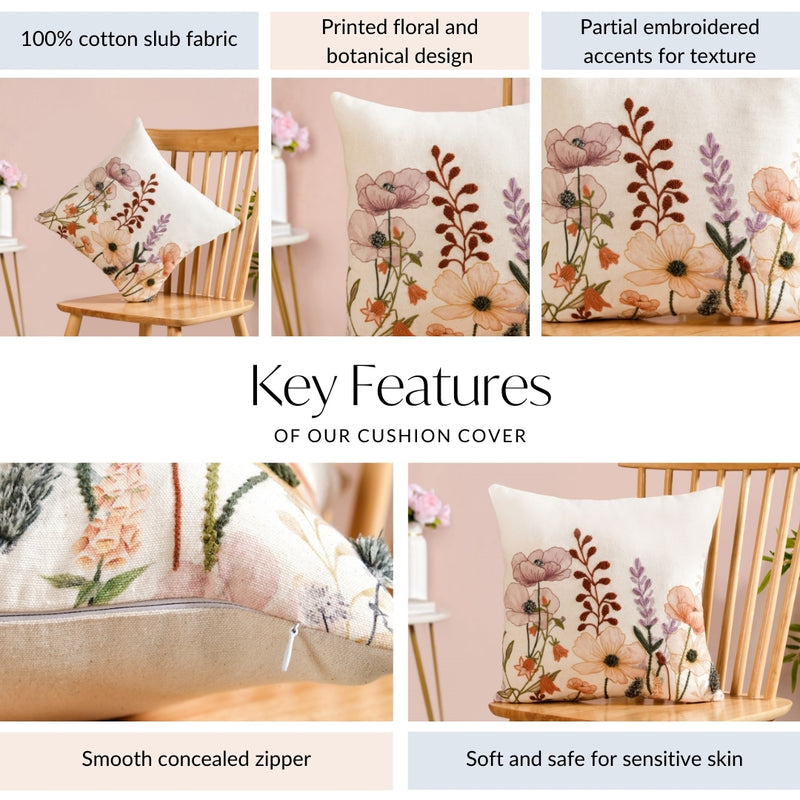 Lush Botanica Cotton Slub Cushion Cover