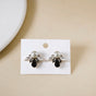 Lustrous Grey Pearl And Gemstone Studs