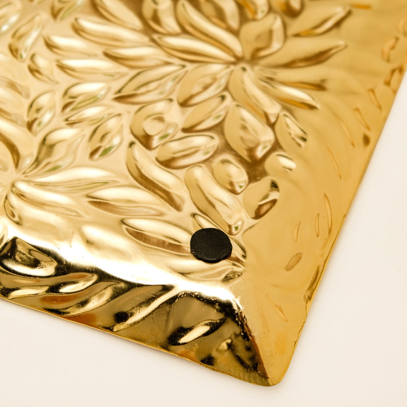 Luxe Lustre Embossed Decorative Square Tray