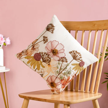 Luxe Botanical Cotton Slub Cushion Cover