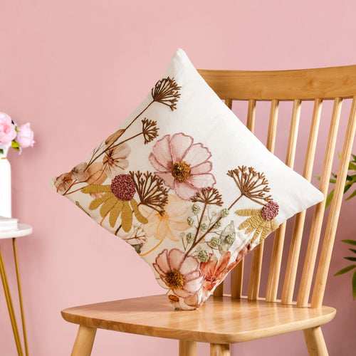 Luxe Botanical Cotton Slub Cushion Cover