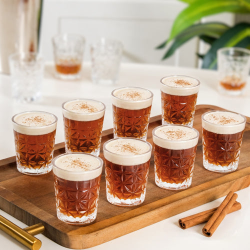 Luxe Embossed Shot Glass Set Of 12 55ml