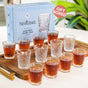 Luxe Embossed Shot Glass Set Of 12 55ml