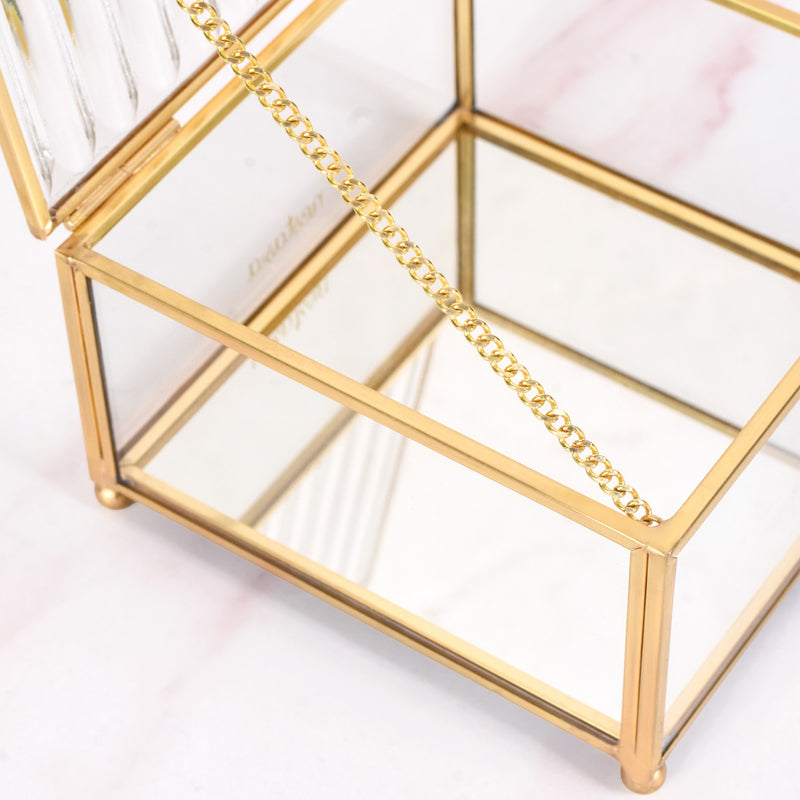 Compact Fluted Lid Vanity Box