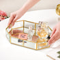 Luxe Geometric Mirrored Vanity Tray Gold