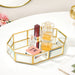 Luxe Geometric Mirrored Vanity Tray Gold