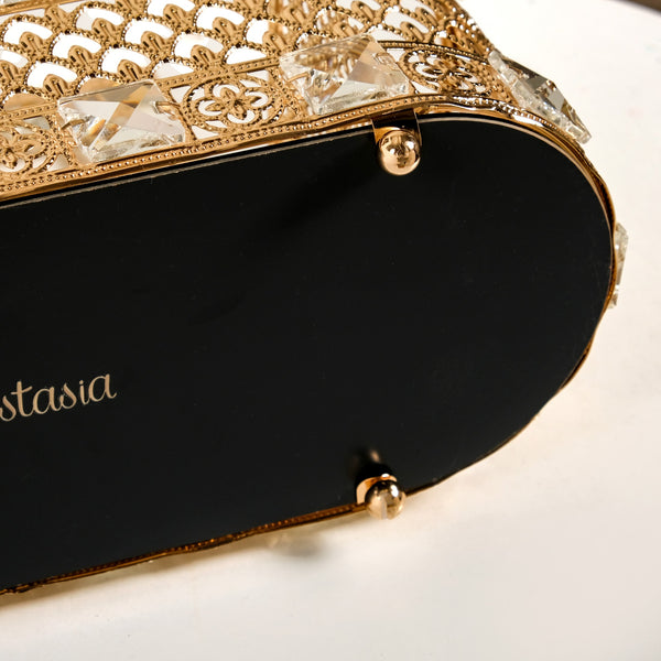 Luxe Gold Tissue Box With Compartments