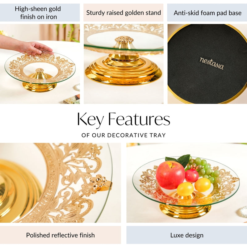 Luxe Pedestal Serving Tray Riser