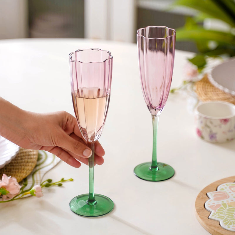 Luxe Tulip Champagne Glass Set Of 2 220ml
