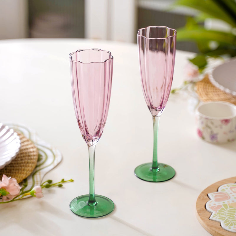 Luxe Tulip Champagne Glass Set Of 2 220ml