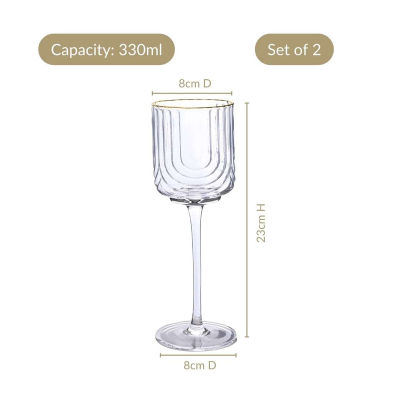 Luxe Wine Glass Set Of 2 330ml