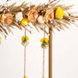 Luxurious Gold Iron Backdrop Frame With Flower Decor