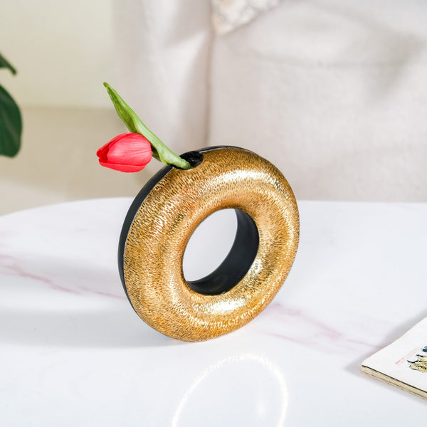 Gold Donut Showpiece Vase