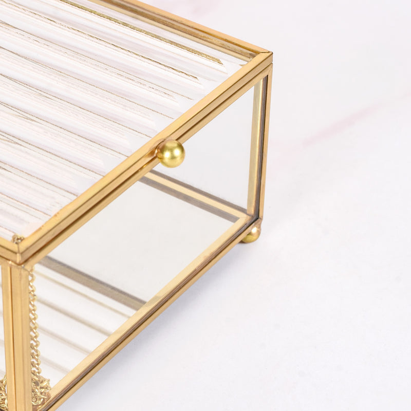 Compact Fluted Lid Vanity Box