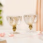 Set Of 2 Gold Confetti Filled Double Walled Wine Glass Goblet 250ml