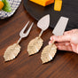 Leaf Design Premium Cheese Knife Set Of 3