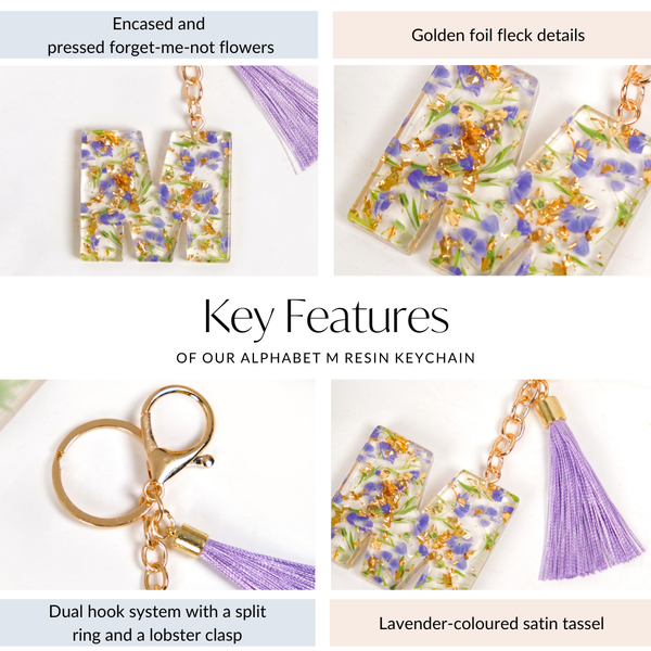 Mesmerising Forget Me Not M Keychain