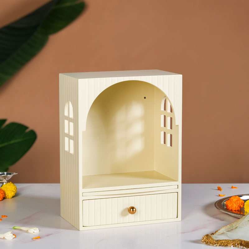 Mahima Pooja Mandir For Home And Office White 23 x 13 x 31cm