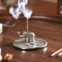 Elephant Round Incense Holder With Incense Sticks And Cones